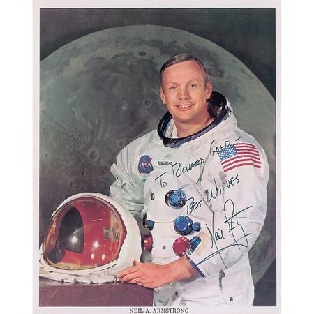 Lot #408 Neil Armstrong Signed Photograph - Image 1