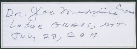 Lot #322 Chief Joseph Medicine Crow Signature - Image 2
