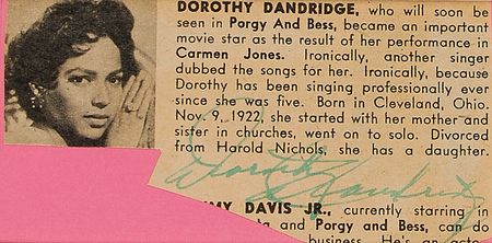 Lot #1003 Dorothy Dandridge - Image 1