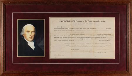 Lot #73 James Madison Signed Document - Image 1