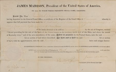 Lot #73 James Madison Signed Document - Image 2