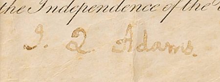 Lot #4 John Quincy Adams Signed Document - Image 2