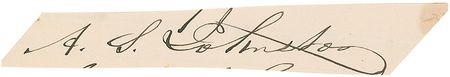 Lot #344 Albert Sidney Johnston Signature - Image 1