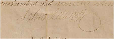 Lot #1 John Adams: Ship’s pass for the well-armed Brig American - Image 2