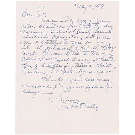 Lot #1036 DeForest Kelley Handwritten Letter Signed - Image 1