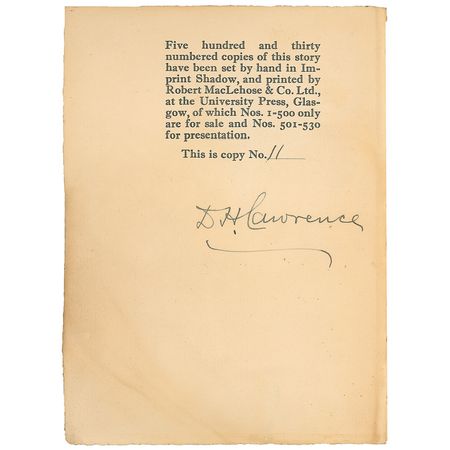 Lot #535 D. H. Lawrence Book - Image 1
