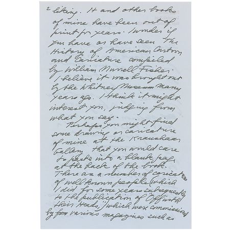 Lot #477 Peggy Bacon Handwritten Letter Signed - Image 2