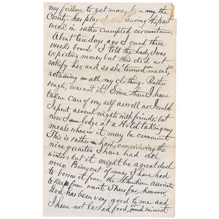 Lot #215 Charles Guiteau: Garfield’s assassin struggles financially - Image 2