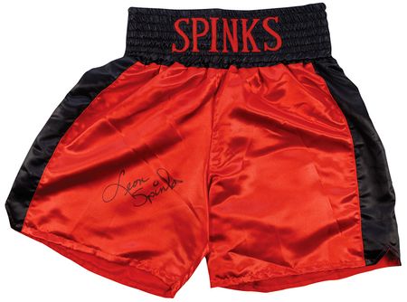 Lot #1524 Leon Spinks Boxing Trunks - Image 1