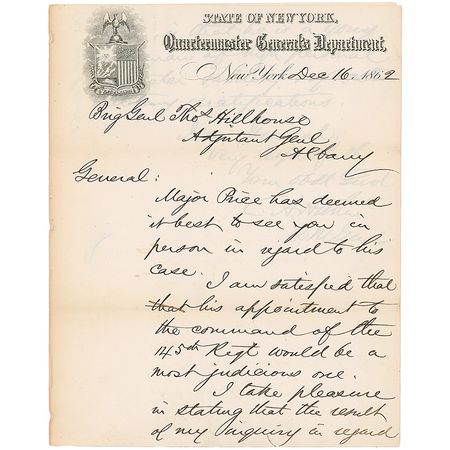 Lot #6 Chester A. Arthur: Arthur recommends a