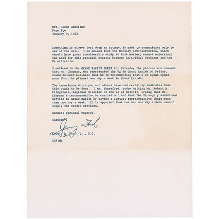 Lot #36 Gerald Ford Typed Letter Signed - Image 2