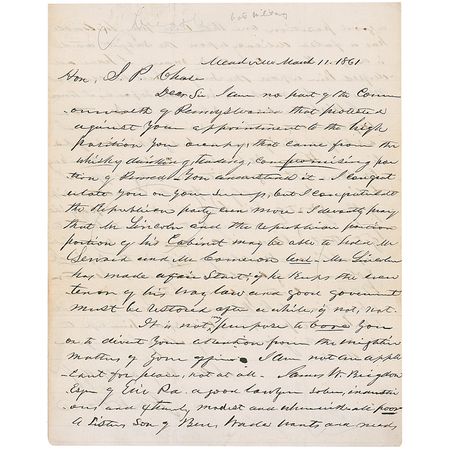 Lot #70 Abraham Lincoln: John W. Howe Handwritten Letter Signed - Image 1