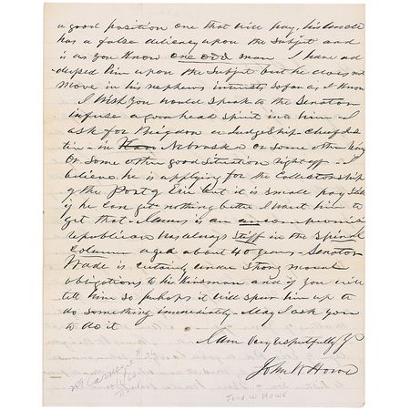 Lot #70 Abraham Lincoln: John W. Howe Handwritten Letter Signed - Image 2