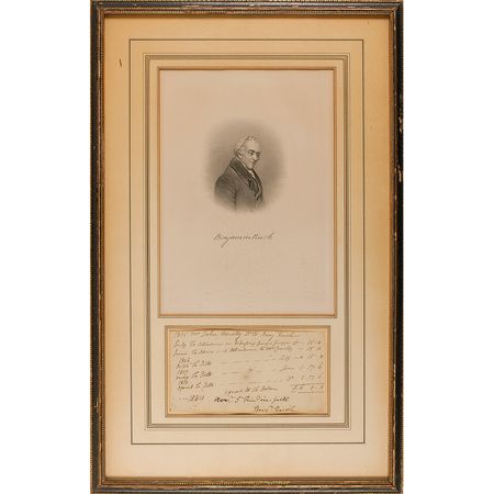 Lot #178 Declaration of Independence: Benjamin Rush Signed Document - Image 1