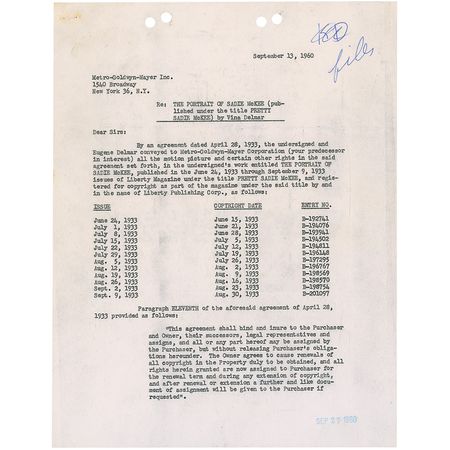 Lot #1005 Vina Delmar - Image 1