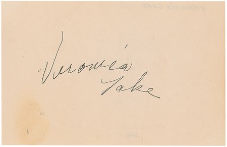 Lot #1046 Veronica Lake Signature - Image 1