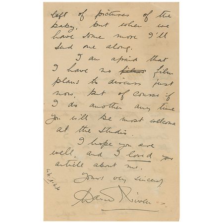 Lot #1079 David Niven Handwritten Letter Signed - Image 2