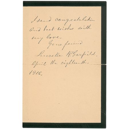 Lot #42 Lucretia Garfield: “I had not realized your wedding day was so near” - Image 2