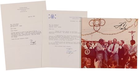 Lot #7 George Bush and Jimmy Carter Group Lot