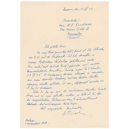 Lot #279 Auguste Piccard Letters - Image 1