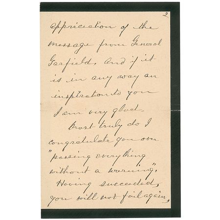 Lot #43 Lucretia Garfield: “I thank you…for your appreciation of the message from General Garfield…if it is in any way an inspiration to you I am very glad” - Image 3