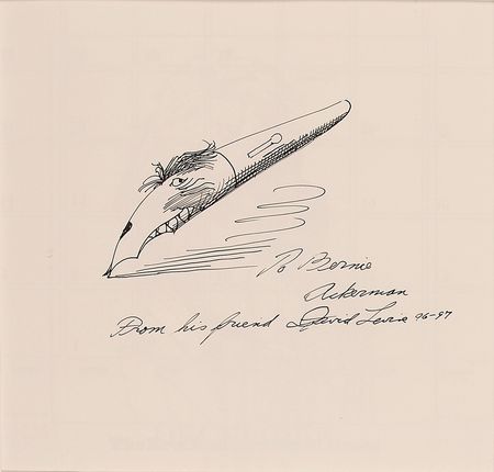 Lot #539 David Levine Sketch - Image 1