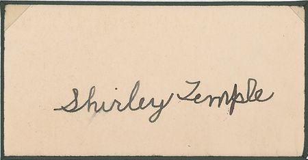 Lot #1108 Shirley Temple Signature - Image 1