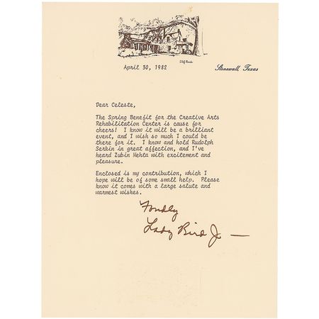 Lot #55 Lady Bird Johnson Letters - Image 2