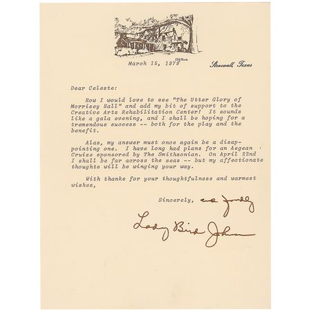 Lot #55 Lady Bird Johnson Letters - Image 3