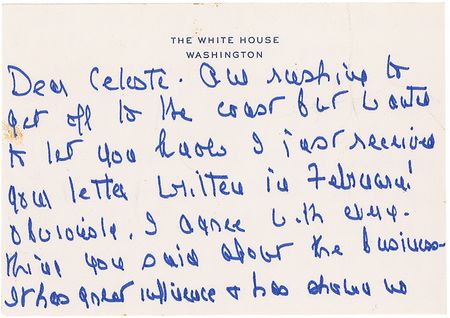 Lot #87 Nancy Reagan: “I cringe when I read interviews in which they talk about relaxing with a joint!” - Image 1