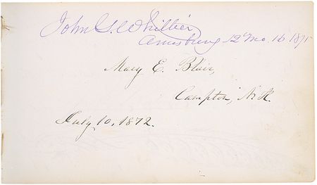 Lot #511 Fireside Poets Signatures - Image 1