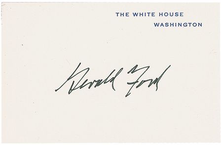 Lot #34 Gerald Ford and Spiro Agnew Mock White House Cards - Image 1
