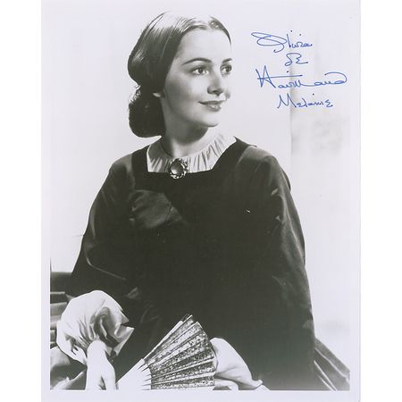 Lot #1161 Gone With the Wind: de Havilland and King Signed Photographs - Image 2