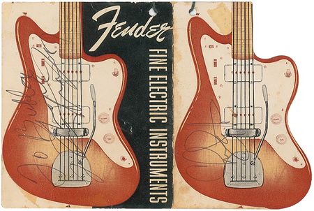 Lot #727 Stevie Ray Vaughan and Double Trouble Stratocaster Tag - Image 1