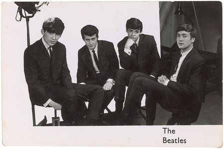 Lot #677 Beatles: John Lennon: Early 1962 promo card signed by Lennon - Image 2