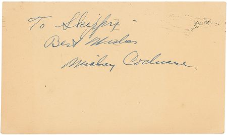 Lot #1445 Mickey Cochrane Signature - Image 1