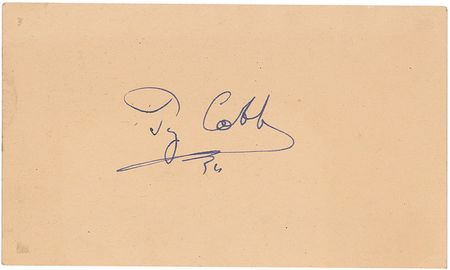 Lot #1443 Ty Cobb Signature - Image 1