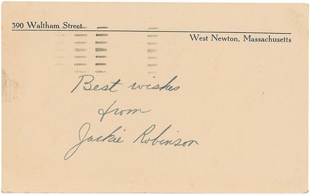 Lot #1469 Jackie Robinson Signature - Image 1