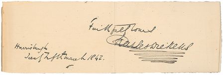 Lot #504 Charles Dickens Signature - Image 1
