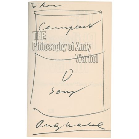 Lot #597 Andy Warhol: An identified sketch of his iconic soup can - Image 1