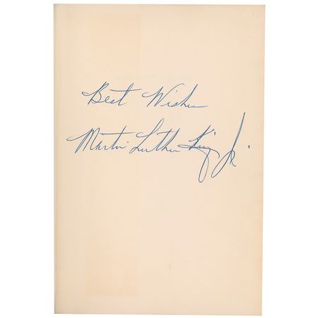Lot #255 Martin Luther King, Jr: A boldly signed first edition of King’s 1963 sermons - Image 1