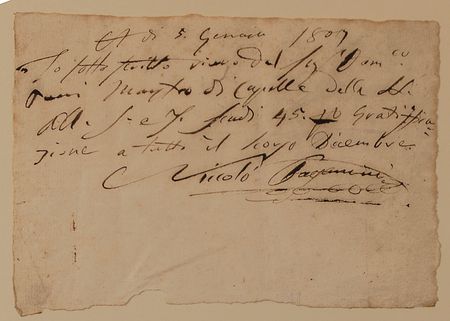 Lot #655 Nicolo Paganini Handwritten Letter Signed - Image 1