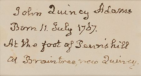 Lot #5 John Quincy Adams Signature