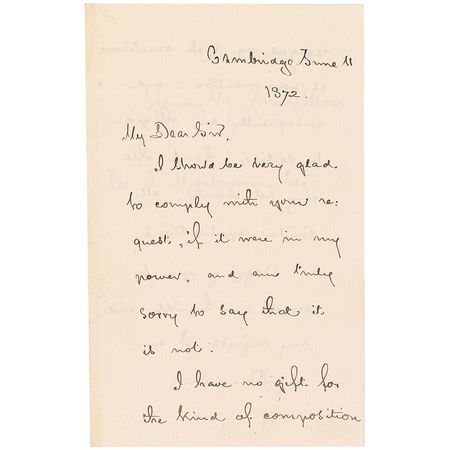 Lot #542 Henry Wadsworth Longfellow Handwritten Letter Signed - Image 1