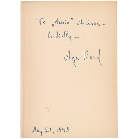Lot #559 Ayn Rand: Uncommon first edition of The Fountainhead - Image 1