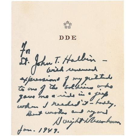 Lot #30 Dwight D. Eisenhower Letter and Insert - Image 2