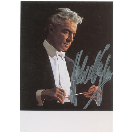 Lot #665 Herbert von Karajan Signed Photograph - Image 1
