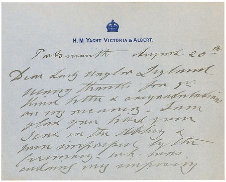 Lot #244 King Edward VII Handwritten Letter Signed - Image 1