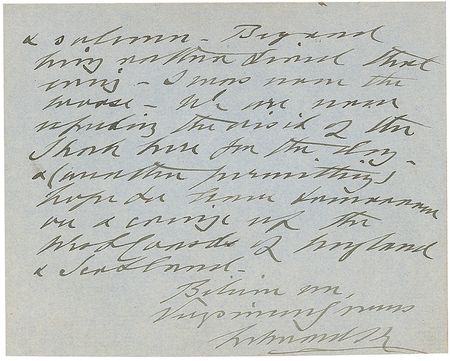 Lot #244 King Edward VII Handwritten Letter Signed - Image 2