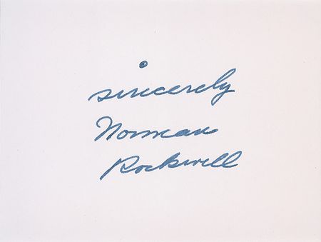 Lot #565 Norman Rockwell Signature - Image 1